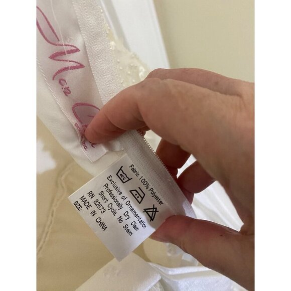 Vintage Min Cheri Women's Embellished Beaded Wedding Dress - Small - Picture 9 of 13